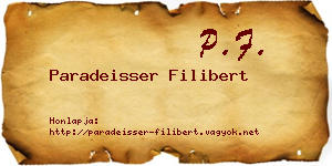 Paradeisser Filibert névjegykártya